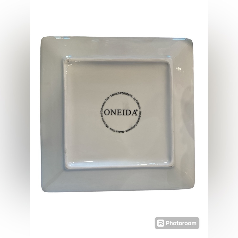 Heavy Oneida Santa Portrait 10" Square Dinner Plate. - Picture 2 of 2